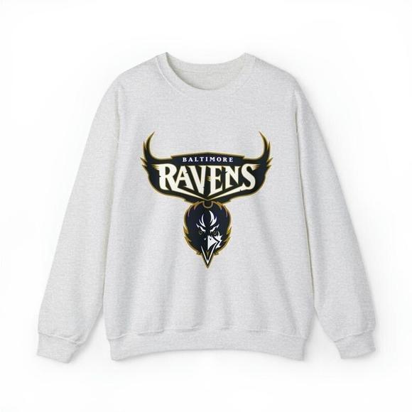 Baltimore Ravens Sweatshirt Retro Ravens Gift For Fan Nfl Sweatshirt - Picture 1 of 4